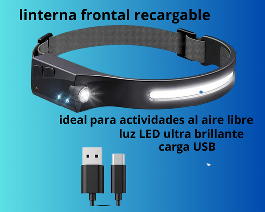 cintillo linterna LED recargable